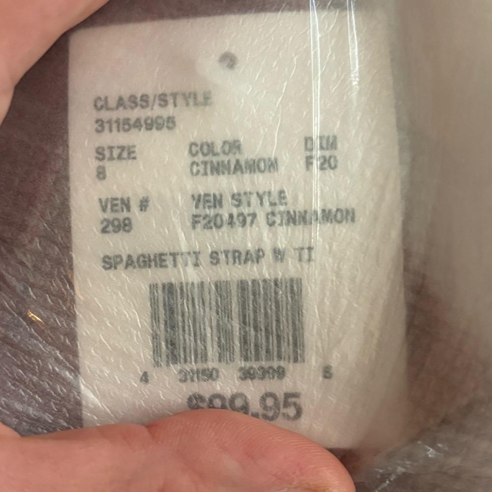 David's Bridal Chiffon Spaghetti Strap Dress - Picture 5 of 5